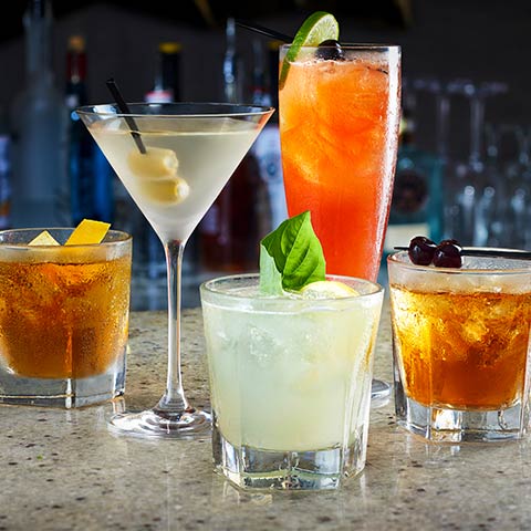 Assortment of cocktails